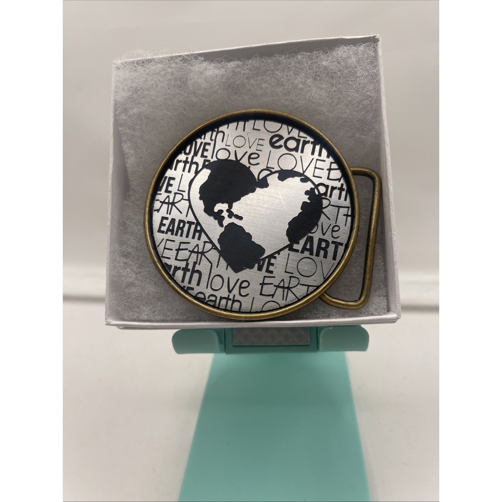 Round Earth Vintage Metal Belt Buckle